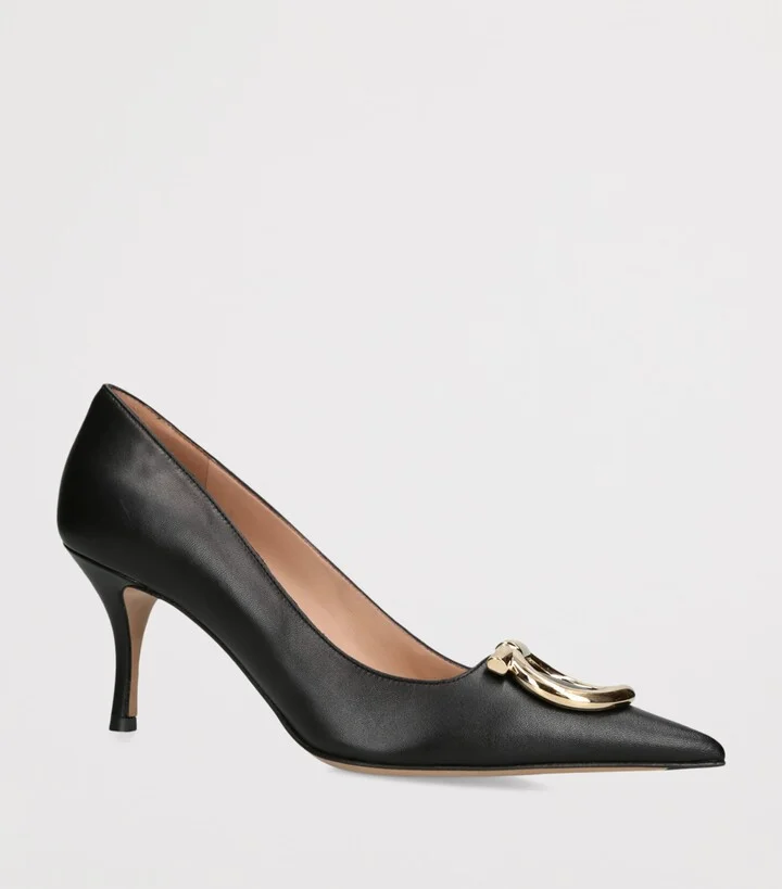 Salvatore Ferragamo Leather Lara Pumps 70 - Image 3