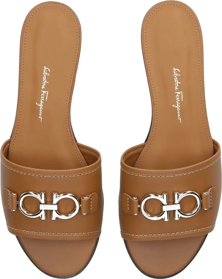 Salvatore Ferragamo Leather Rhodes Sandals - Image 4