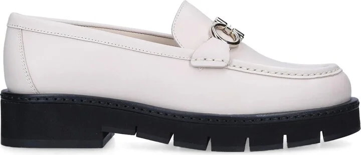 Salvatore Ferragamo Leather Rolo Lug Loafers - Image 3