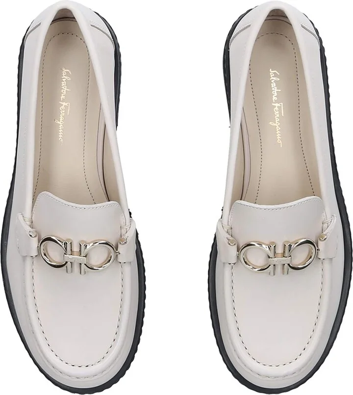 Salvatore Ferragamo Leather Rolo Lug Loafers - Image 4