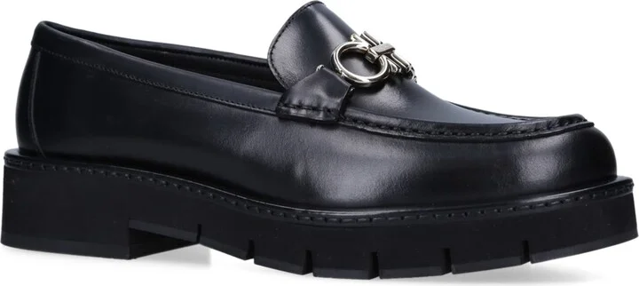 Salvatore Ferragamo Leather Rolo Lug Loafers