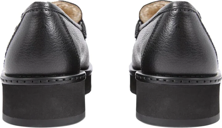 Salvatore Ferragamo Leather Shearling-Lined Rolo Lug Loafer - Image 2