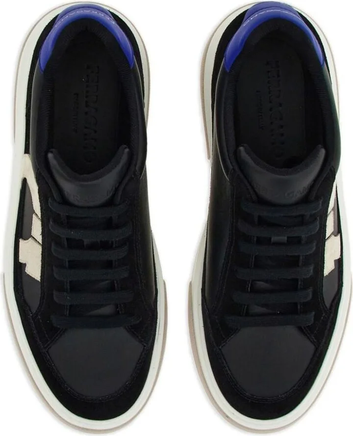 Salvatore Ferragamo Low Top Sneakers With Gancini Outline Shoes - Image 4