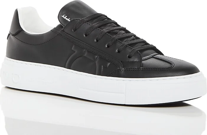 Salvatore Ferragamo Men's Borg Gancini Leather & Suede Sneakers