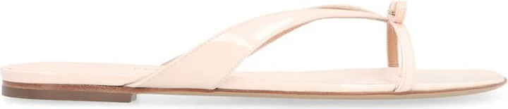 Salvatore Ferragamo Mini Bow Leather Flip-Flops