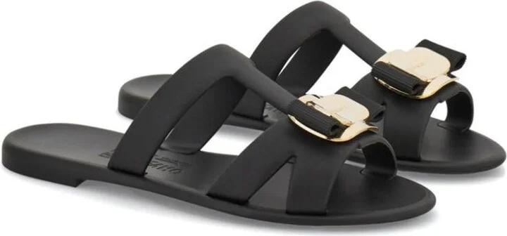 Salvatore Ferragamo New Vara Rubber Slides Shoes - Image 2