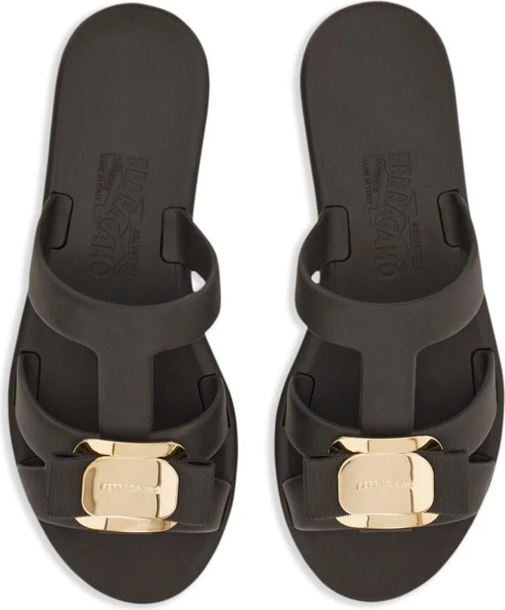 Salvatore Ferragamo New Vara Rubber Slides Shoes - Image 4