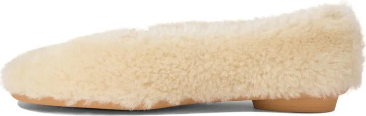 Salvatore Ferragamo "Noella Fur" Shearling Ballet Flats - Image 3