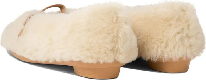 Salvatore Ferragamo "Noella Fur" Shearling Ballet Flats - Image 4