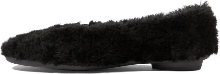 Salvatore Ferragamo "Noella Fur" Shearling Ballet Flats - Image 3