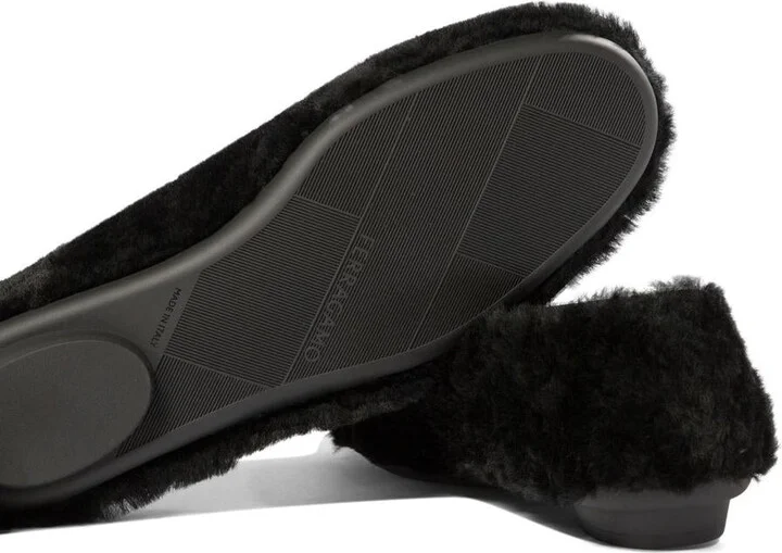 Salvatore Ferragamo "Noella Fur" Shearling Ballet Flats - Image 5