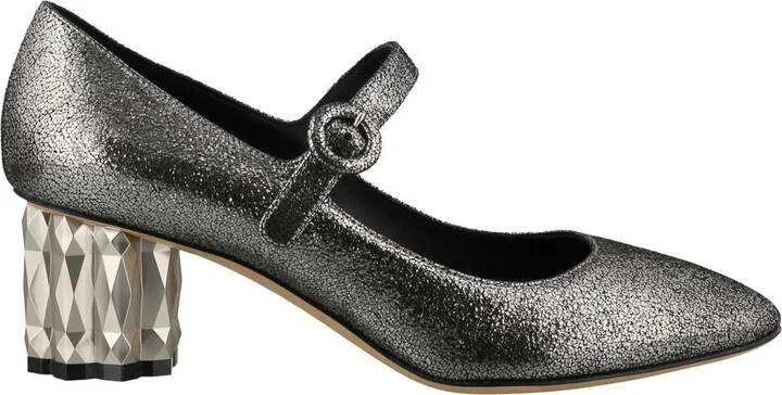 SALVATORE FERRAGAMO Ortensia Women's 718282 Silver Pumps