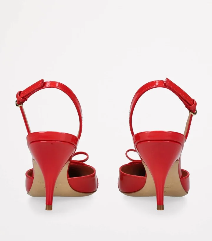 Salvatore Ferragamo Patent Leather Gylla Slingback Pumps 70 - Image 2