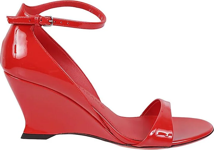 Salvatore Ferragamo Patent Leather Open-Toe Sandals