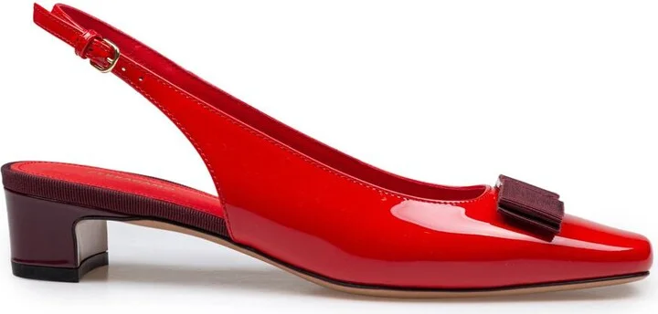 Salvatore Ferragamo Patent Leather Slingback Pumps
