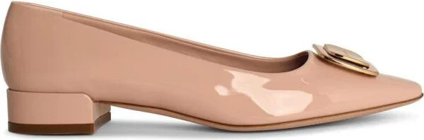 Salvatore Ferragamo Pink Shiny Leather Décollètè