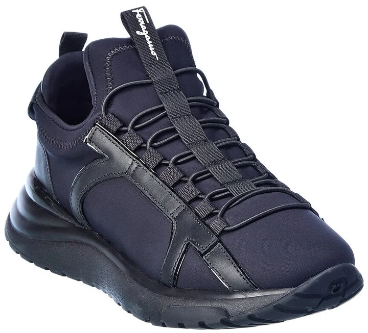Salvatore Ferragamo Shiro Neoprene & Leather Sneaker