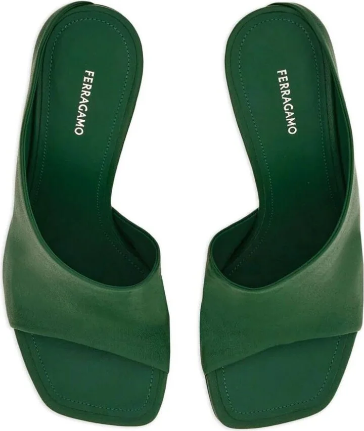 Salvatore Ferragamo Slide Nimphe Incurved Heel Shoes - Image 4