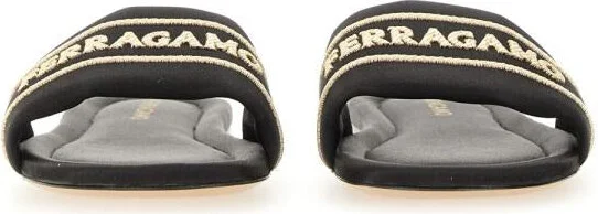 Salvatore Ferragamo Slide Sandal With Logo - Image 4