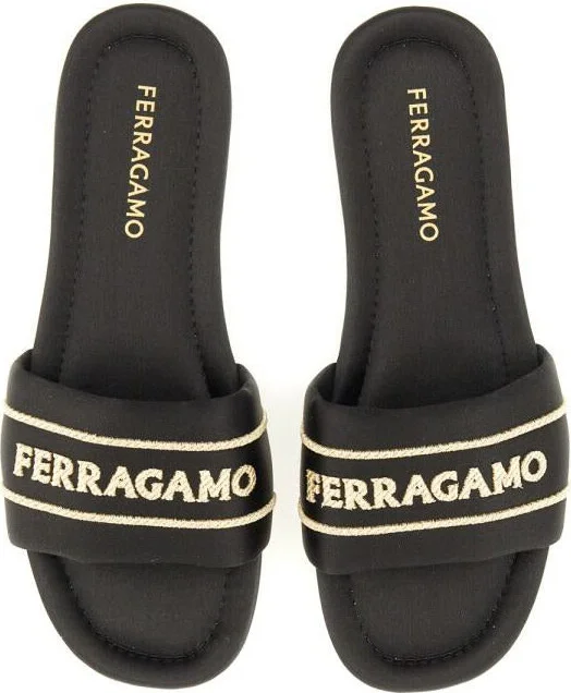 Salvatore Ferragamo Slide Sandal With Logo - Image 5