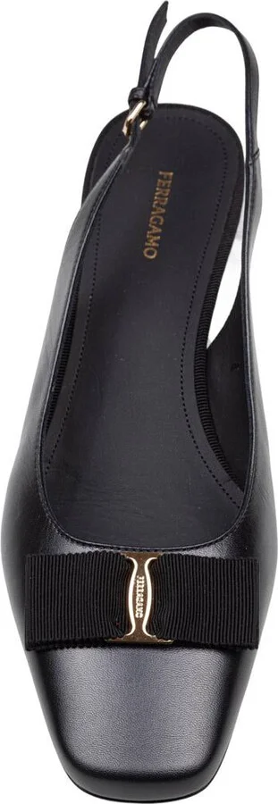 Salvatore Ferragamo Slingback Pumps Made Of Leather - Image 3