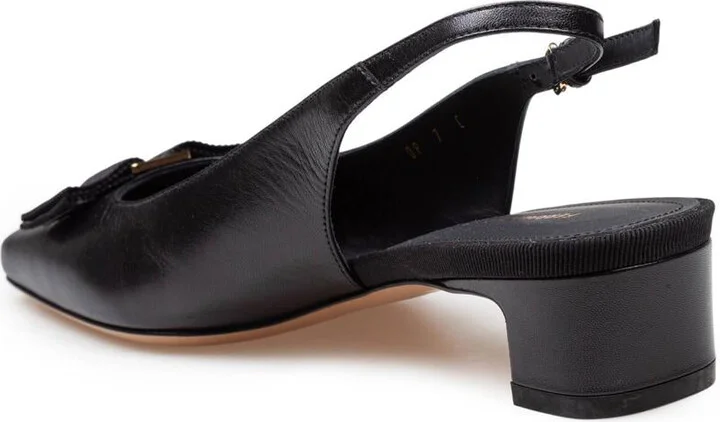 Salvatore Ferragamo Slingback Pumps Made Of Leather - Image 4