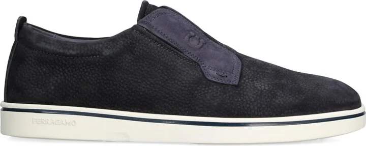 Salvatore Ferragamo Suede Alfie Slip-On Sneakers