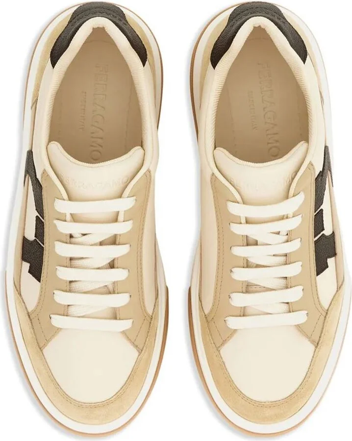 Salvatore Ferragamo Suede And Leather Cassina Sneakers Shoes - Image 5