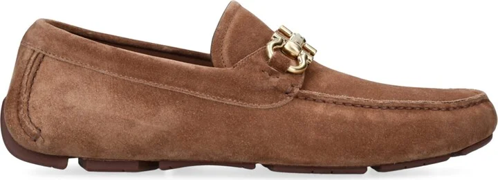 Salvatore Ferragamo Suede Parigi Gancho Driving Shoes