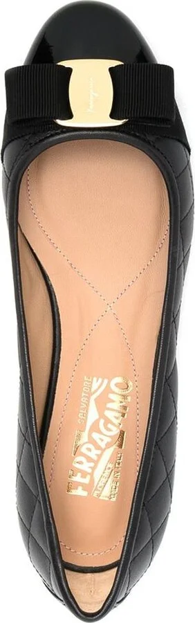 Salvatore Ferragamo Vara Quilted Leather Ballet Flats - Image 2