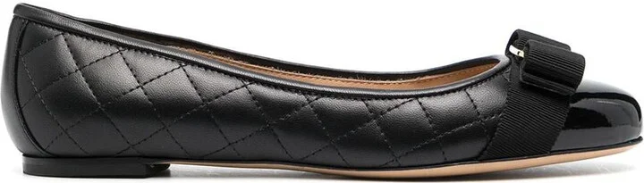 Salvatore Ferragamo Vara Quilted Leather Ballet Flats
