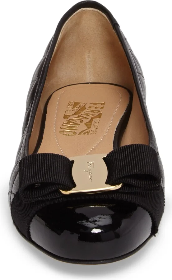 Salvatore Ferragamo Varina Q Quilted Flat - Image 4