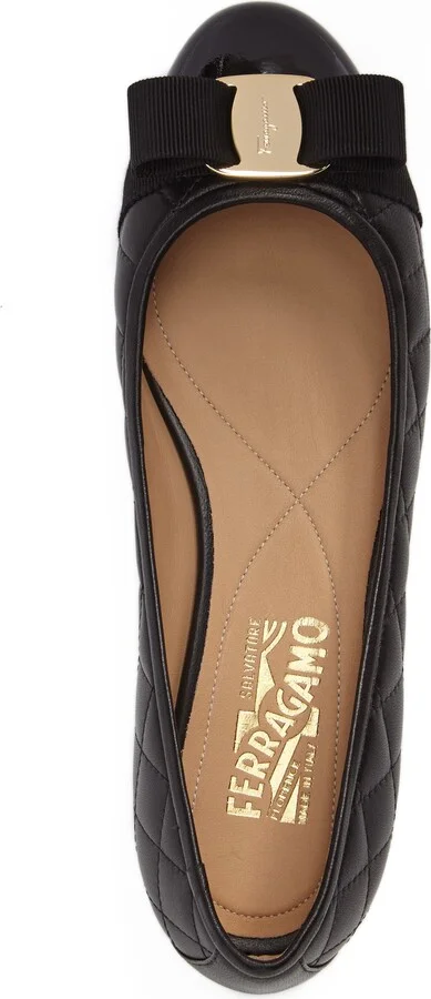 Salvatore Ferragamo Varina Q Quilted Flat - Image 5