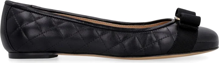 Salvatore Ferragamo Varina Quilted Leather Ballet Flats