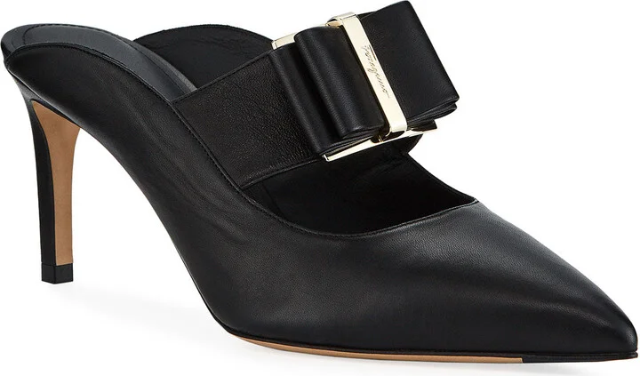SALVATORE FERRAGAMO Zelda Women's 724997 Black Mule