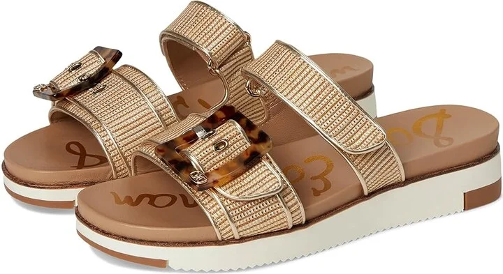 Sam Edelman Adrianna Women's Sandals Sunny Gold : 5 M, Leather/Rubber