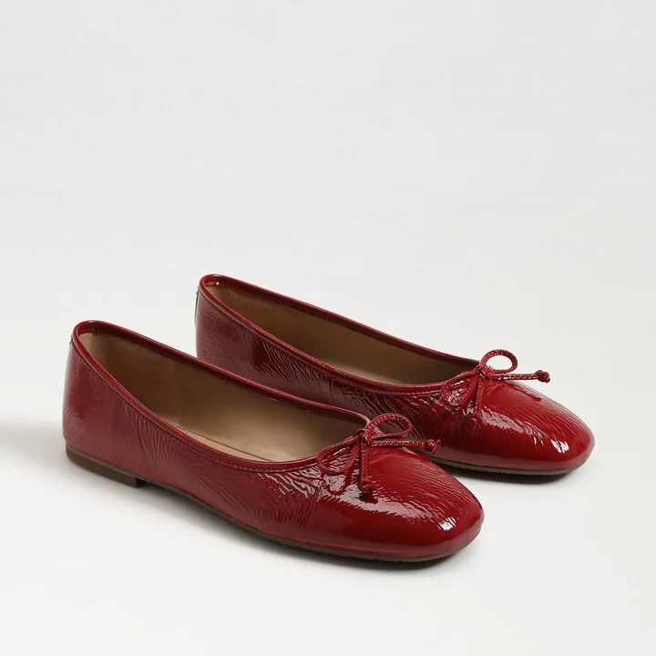 Sam Edelman Alie Ballet Flat Deep Scarlet Leather