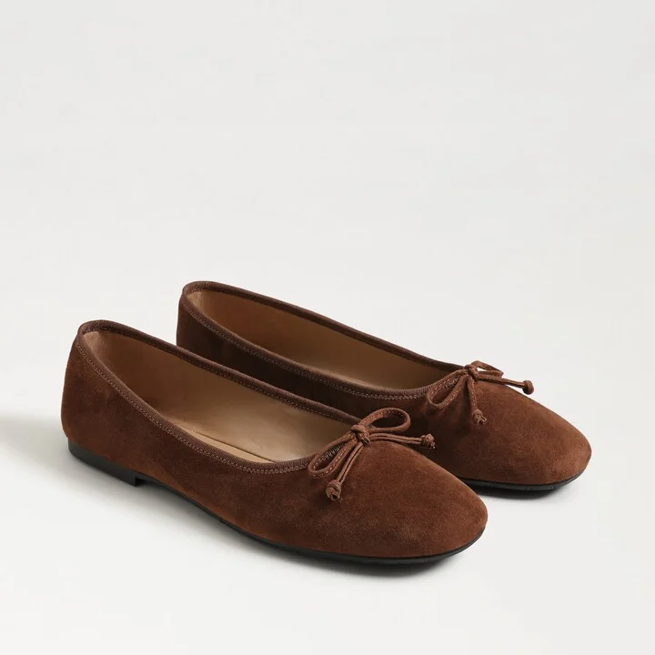 Sam Edelman Alie Ballet Flat Terra Toffee Suede