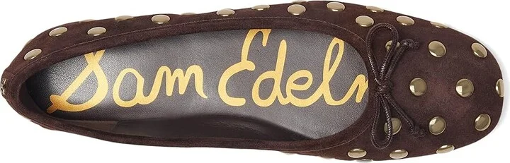 Sam Edelman Alie Stud Women's Flat Shoes Cafe Noir Stud : 5 M, Leather - Image 2