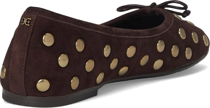 Sam Edelman Alie Stud Women's Flat Shoes Cafe Noir Stud : 5 M, Leather - Image 4