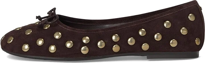 Sam Edelman Alie Stud Women's Flat Shoes Cafe Noir Stud : 5 M, Leather - Image 6