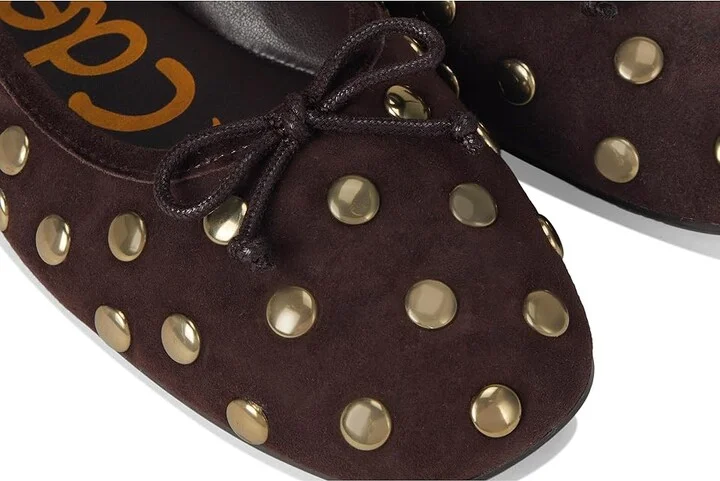 Sam Edelman Alie Stud Women's Flat Shoes Cafe Noir Stud : 5 M, Leather - Image 7