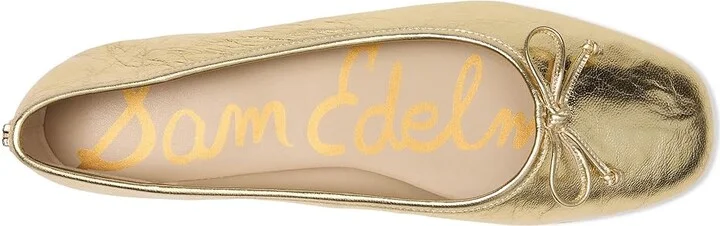 Sam Edelman Alie Women's Flat Shoes Amber Gold : 11 M, Leather - Image 2