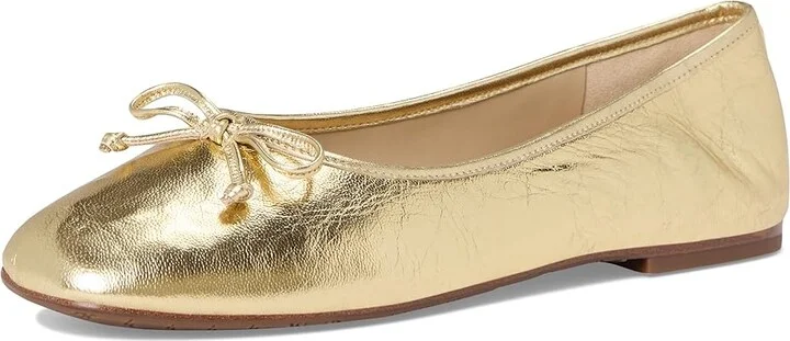 Sam Edelman Alie Women's Flat Shoes Amber Gold : 11 M, Leather - Image 5