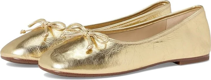 Sam Edelman Alie Women's Flat Shoes Amber Gold : 11 M, Leather