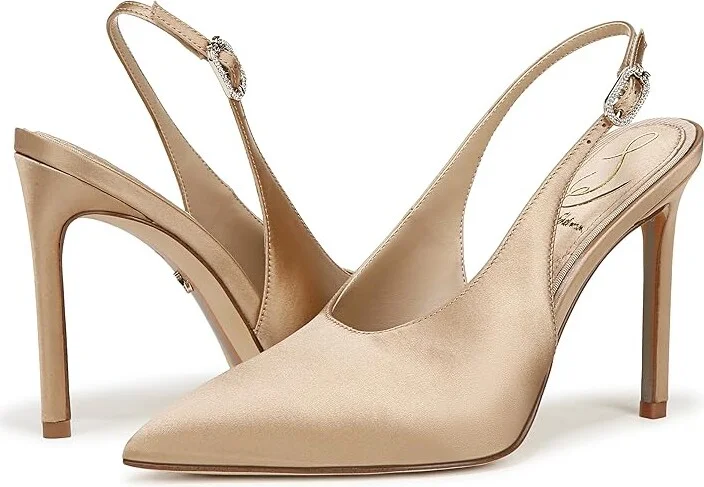 Sam Edelman Alina Women's Dress Sandals Ecru : 6.5 M, Suede - Image 4