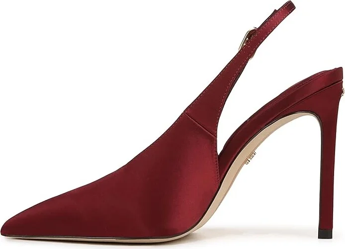 Sam Edelman Alina Women's Dress Sandals French Burgundy : 8.5 M, Suede - Image 5