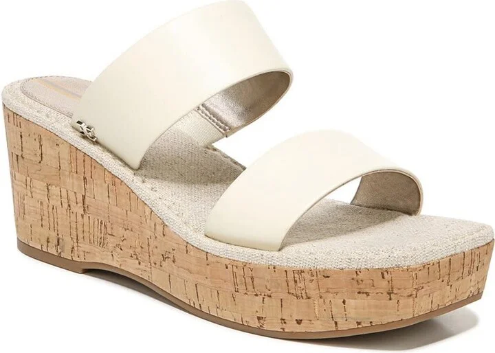Sam Edelman Alissa Wedge Sandal Modern Ivory 5.5 Medium