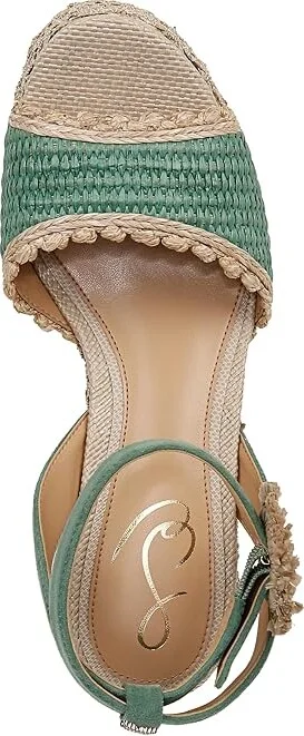 Sam Edelman Amber Platform Sandal Women's Shoes Turquoise Green : 10 M, Textile - Image 2