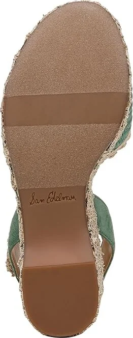 Sam Edelman Amber Platform Sandal Women's Shoes Turquoise Green : 10 M, Textile - Image 3